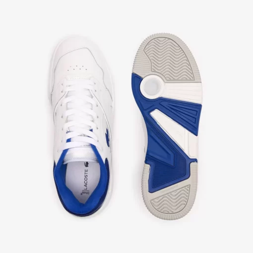 Lacoste Sneakers>Herren-Sneaker Lineshot Aus Leder Mit Kontrast-Schuhkragen Wht/Blue 080