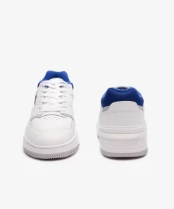 Lacoste Sneakers>Herren-Sneaker Lineshot Aus Leder Mit Kontrast-Schuhkragen Wht/Blue 080