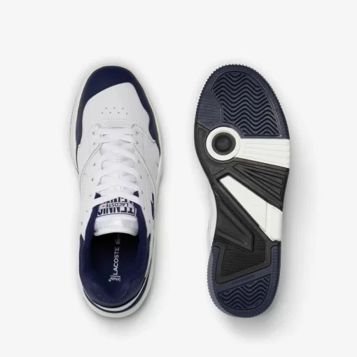 Lacoste Sneakers>Herren-Sneaker Lineshot Aus Leder Mit Mesh-Schuhkragen White / Navy 042