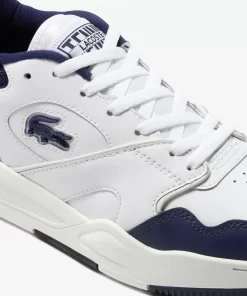 Lacoste Sneakers>Herren-Sneaker Lineshot Aus Leder Mit Mesh-Schuhkragen White / Navy 042