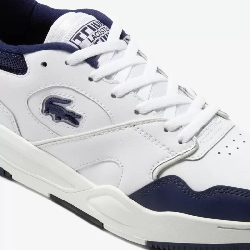 Lacoste Sneakers>Herren-Sneaker Lineshot Aus Leder Mit Mesh-Schuhkragen White / Navy 042