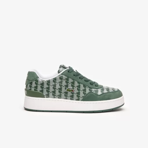 Lacoste Sneakers>Herren-Sneakers Ace Clip Aus Leder Mit Monogramm Grn/Wht 1R7