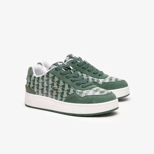 Lacoste Sneakers>Herren-Sneakers Ace Clip Aus Leder Mit Monogramm Grn/Wht 1R7