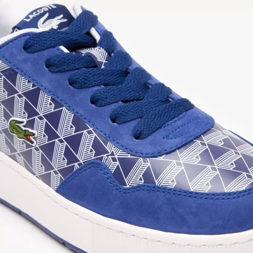 Lacoste Sneakers>Herren-Sneakers Ace Clip Aus Leder Mit Monogramm Marineblau Weis 092