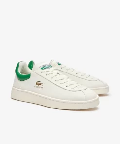 Lacoste Sneakers>Herren-Sneakers Baseshot Aus Premium-Leder White/Green 082