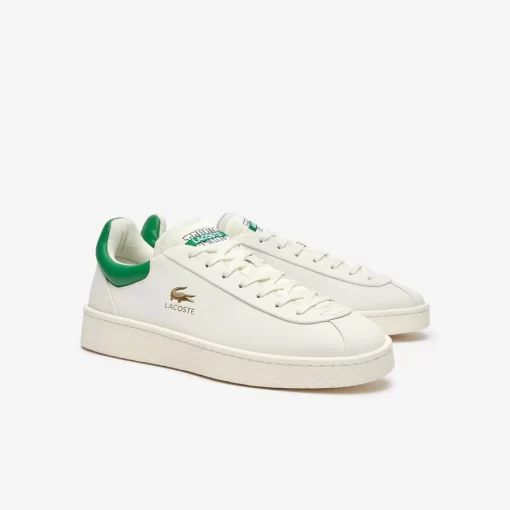 Lacoste Sneakers>Herren-Sneakers Baseshot Aus Premium-Leder White/Green 082