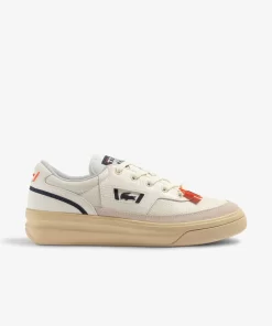 Lacoste Sneakers>Herren-Sneakers G80 Aus Leder, Veloursleder Und Neopren Off White/Navy Wn1