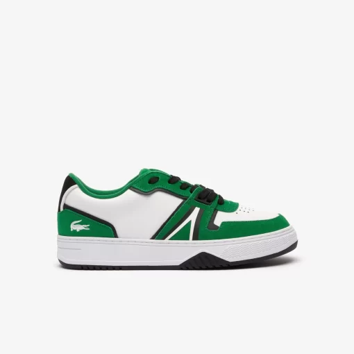 Lacoste Sneakers>Herren-Sneakers L001 Aus Beschichtetem Leder White/Green 082