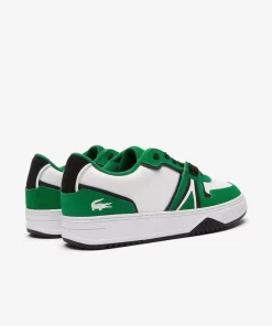 Lacoste Sneakers>Herren-Sneakers L001 Aus Beschichtetem Leder White/Green 082