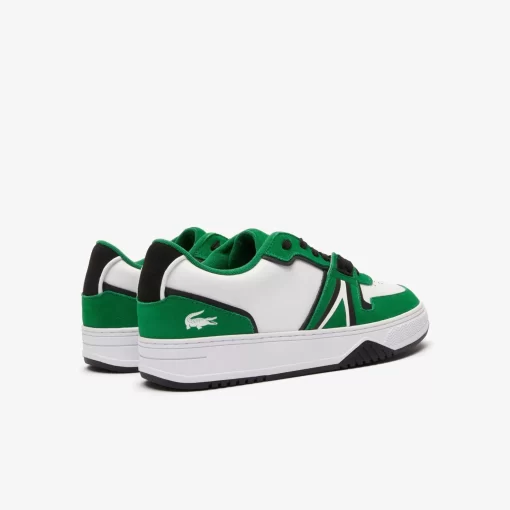 Lacoste Sneakers>Herren-Sneakers L001 Aus Beschichtetem Leder White/Green 082