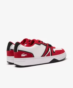 Lacoste Sneakers>Herren-Sneakers L001 Aus Beschichtetem Leder White / Red 286