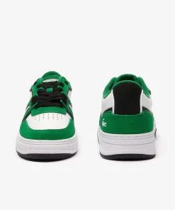 Lacoste Sneakers>Herren-Sneakers L001 Aus Beschichtetem Leder White/Green 082