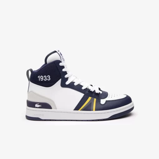 Lacoste Sneakers>Herren-Sneakers L001 Mid Aus Leder White / Navy 042