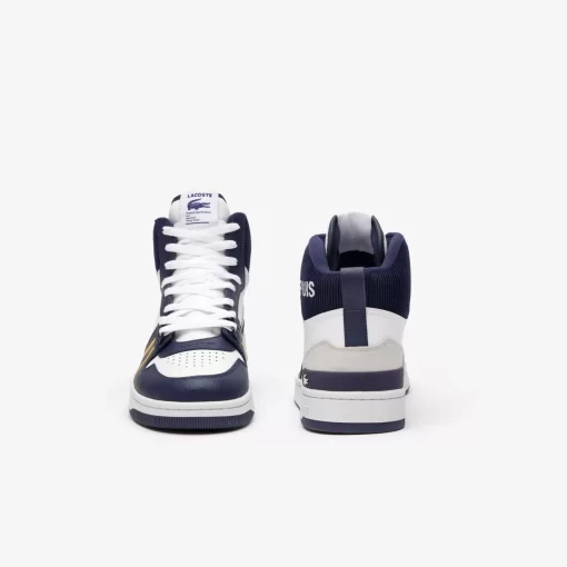 Lacoste Sneakers>Herren-Sneakers L001 Mid Aus Leder White / Navy 042