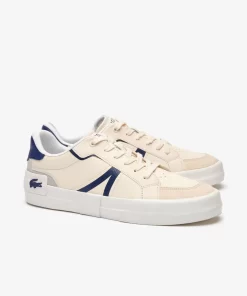 Lacoste Sneakers>Herren-Sneakers L004 Aus Leder Off White/Navy Wn1