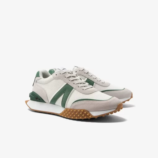 Lacoste Sneakers>Herren-Sneakers L-Spin Deluxe Aus Leder White/Green 082