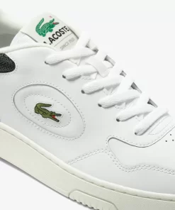 Lacoste Sneakers>Herren-Sneakers Lineset Aus Leder White/Dark Green 1R5