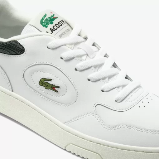 Lacoste Sneakers>Herren-Sneakers Lineset Aus Leder White/Dark Green 1R5