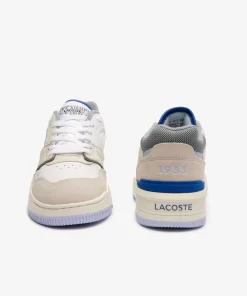 Lacoste Sneakers>Herren-Sneakers Lineshot Aus Leder Mit Logo White/Light Blue 1T3