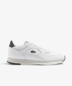 Lacoste Sneakers>Herren-Sneakers Linetrack Aus Leder White/Green 082