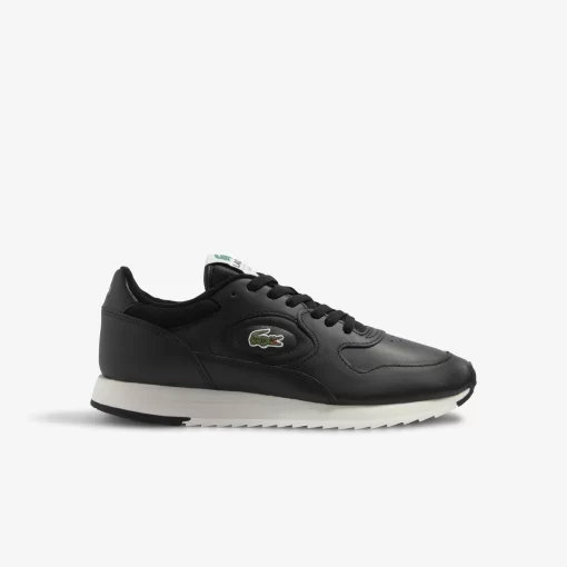 Lacoste Sneakers>Herren-Sneakers Linetrack Aus Leder Black/Offwhite 454