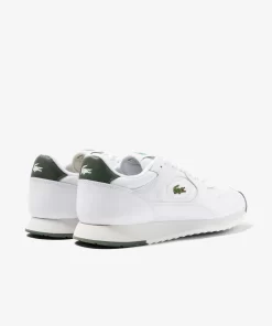 Lacoste Sneakers>Herren-Sneakers Linetrack Aus Leder White/Green 082