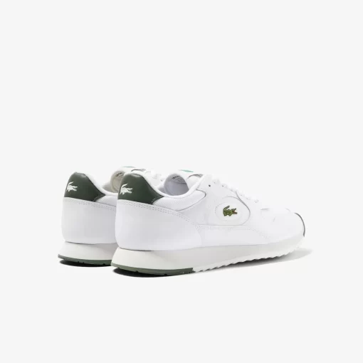 Lacoste Sneakers>Herren-Sneakers Linetrack Aus Leder White/Green 082