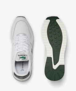 Lacoste Sneakers>Herren-Sneakers Linetrack Aus Leder White/Green 082