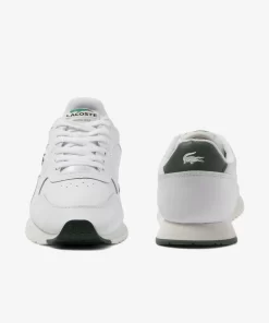 Lacoste Sneakers>Herren-Sneakers Linetrack Aus Leder White/Green 082