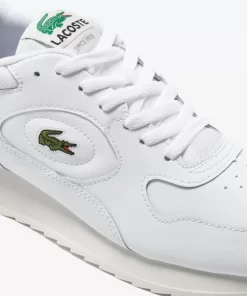 Lacoste Sneakers>Herren-Sneakers Linetrack Aus Leder White/Green 082