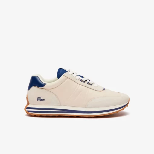 Lacoste Sneakers>Herren-Sneakers L-Spin Aus Leder Und Textil Off White/Navy Wn1