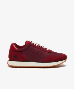 Lacoste Sneakers>Herren-Sneakers L-Spin Aus Leder Und Textil Burg/Gum Amd