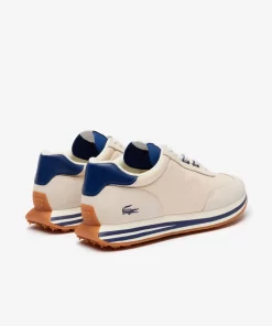 Lacoste Sneakers>Herren-Sneakers L-Spin Aus Leder Und Textil Off White/Navy Wn1