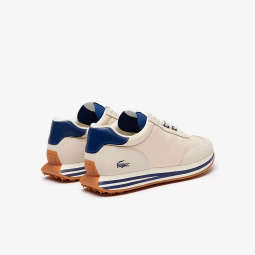 Lacoste Sneakers>Herren-Sneakers L-Spin Aus Leder Und Textil Off White/Navy Wn1