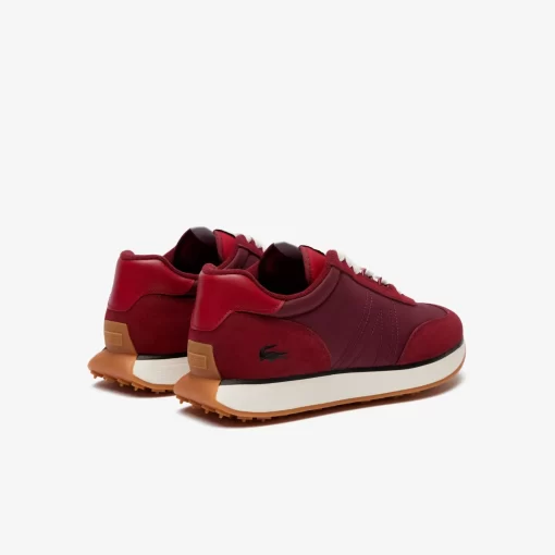 Lacoste Sneakers>Herren-Sneakers L-Spin Aus Leder Und Textil Burg/Gum Amd