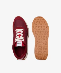 Lacoste Sneakers>Herren-Sneakers L-Spin Aus Leder Und Textil Burg/Gum Amd