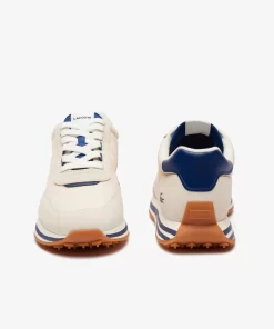 Lacoste Sneakers>Herren-Sneakers L-Spin Aus Leder Und Textil Off White/Navy Wn1