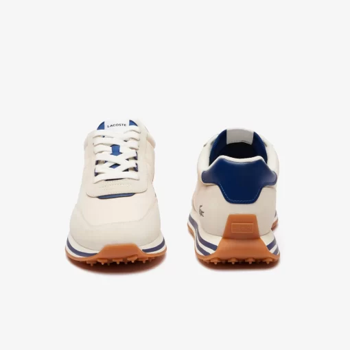 Lacoste Sneakers>Herren-Sneakers L-Spin Aus Leder Und Textil Off White/Navy Wn1