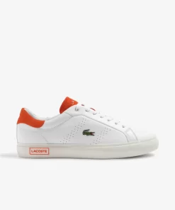 Lacoste Sneakers>Herren-Sneakers Powercourt 2.0 Orange Aus Leder White/Orange 1U2