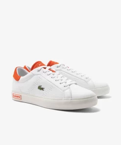 Lacoste Sneakers>Herren-Sneakers Powercourt 2.0 Orange Aus Leder White/Orange 1U2