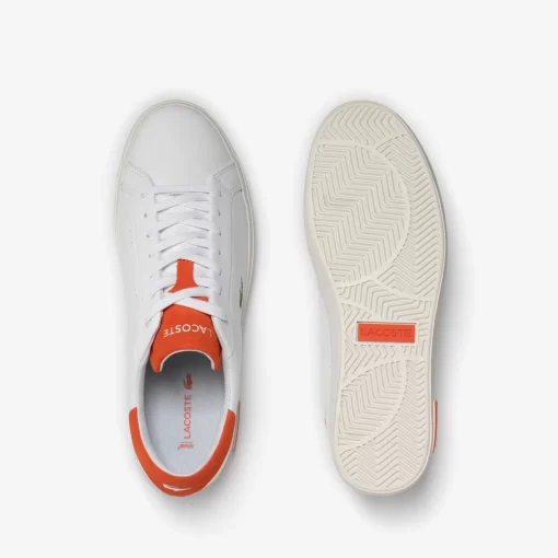 Lacoste Sneakers>Herren-Sneakers Powercourt 2.0 Orange Aus Leder White/Orange 1U2