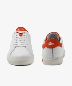 Lacoste Sneakers>Herren-Sneakers Powercourt 2.0 Orange Aus Leder White/Orange 1U2