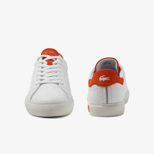 Lacoste Sneakers>Herren-Sneakers Powercourt 2.0 Orange Aus Leder White/Orange 1U2