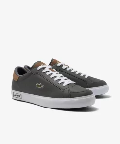 Lacoste Sneakers>Herren-Sneakers Powercourt Aus Leder Dark Grey/Brown 5A8