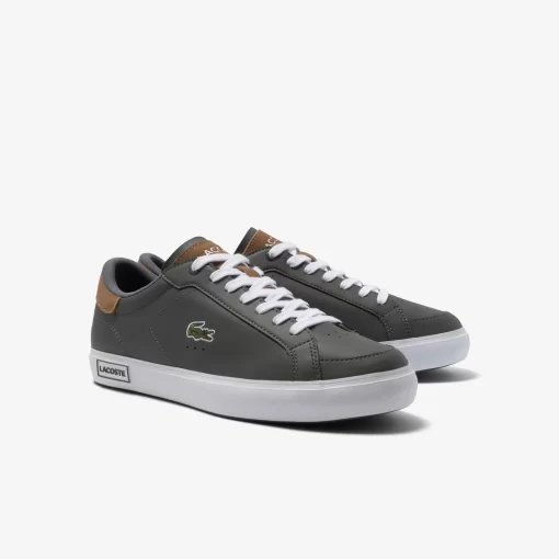 Lacoste Sneakers>Herren-Sneakers Powercourt Aus Leder Dark Grey/Brown 5A8