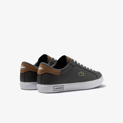 Lacoste Sneakers>Herren-Sneakers Powercourt Aus Leder Dark Grey/Brown 5A8