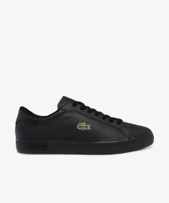 Lacoste Sneakers>Herren-Sneakers Powercourt Aus Poliertem Leder Black / Black 02H