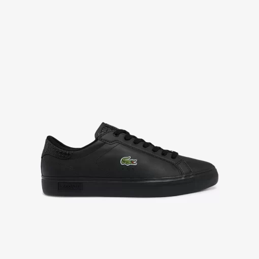 Lacoste Sneakers>Herren-Sneakers Powercourt Aus Poliertem Leder Black / Black 02H