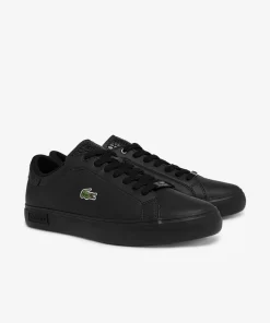 Lacoste Sneakers>Herren-Sneakers Powercourt Aus Poliertem Leder Black / Black 02H