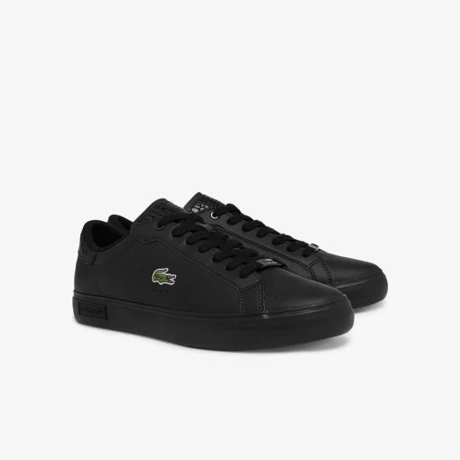 Lacoste Sneakers>Herren-Sneakers Powercourt Aus Poliertem Leder Black / Black 02H